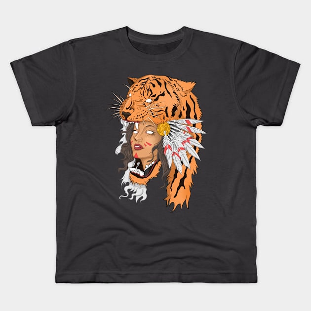 Tribal Girl Kids T-Shirt by designbase